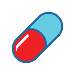 Pill capsule icon design, illustration design
