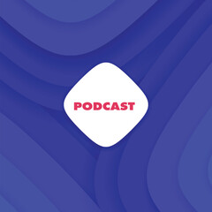 background abstract color blue. cover book. logo podcast 