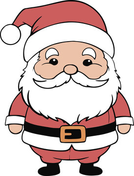 Cute Santa Claus ClipArt, Cute Santa illustration