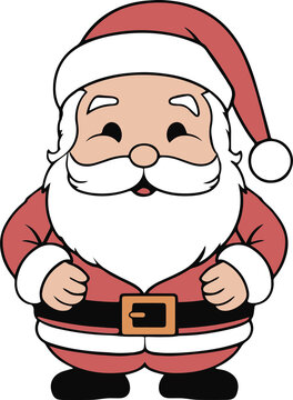 Cute Santa Claus ClipArt, Cute Santa illustration