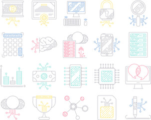 Digital Services icon set