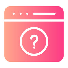 frequently asked question gradient icon