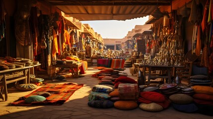 A panoramic view of the souq in Hurghada, Egypt