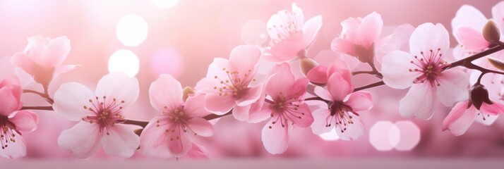 Fototapeta na wymiar Close-up view of pink cherry blossom flower petal in Spring. Spring seasonal concept.