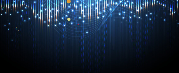 Technology abstract futuristic science background for internet business. Big data concept.