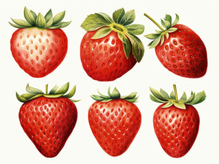 set of strawberries
