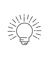 bulb icon, vector best line icon.
