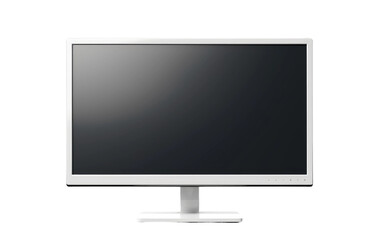 Black Screen Monitor Isolated On Transparent Background PNG.