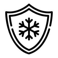 snowflake line icon