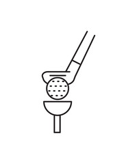 golf icon, vector best line icon.