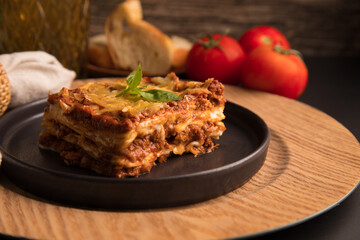 Bolognese tomato sauce traditional lasagna food
