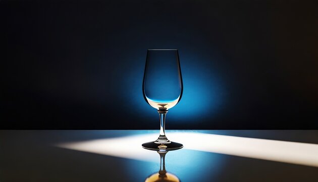 Wine glass studio photo. Isolated on black background.