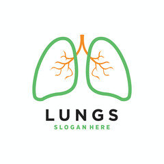 Fototapeta premium Vector lungs health logo icon vector illustration design