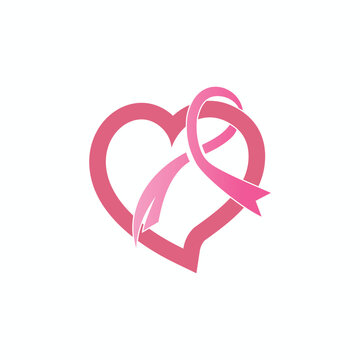 Vector breast cancer logo design icon element vector idea