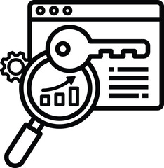 seo keyword icon vector