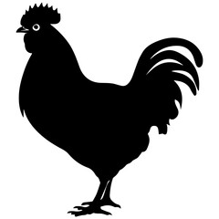 Australorp Chicken vector silhouette illustration black color