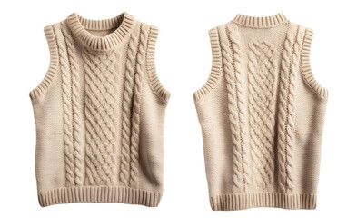 Brand New Sleeveless Sweater Isolated On Transparent Background PNG. - obrazy, fototapety, plakaty