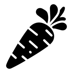 carrot icon vector silhouette illustration