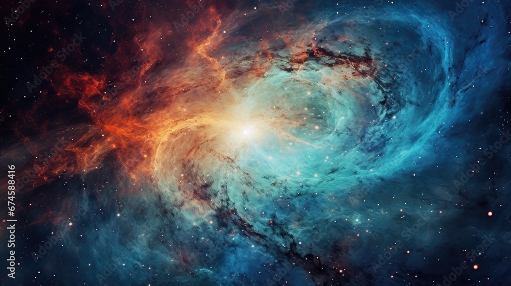 Wall mural swirling galaxy texture background colorful space with bright colors and stars scattered throughout