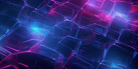 Background retro geometric models   ,,,Purple and Blue Abstract Artistic Rendering, Generative Ai 