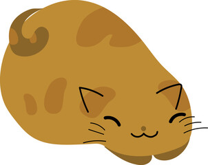 Purring cat illustration