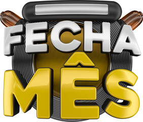 SELO 3D FECHA MÊS PARA COMPOR.