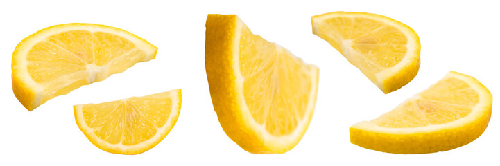 Fresh, juicy Lemon isolated on a white background. panorama, banner.