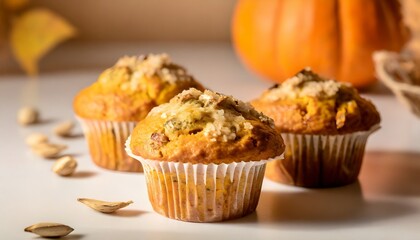 pumpkin muffins with walnuts