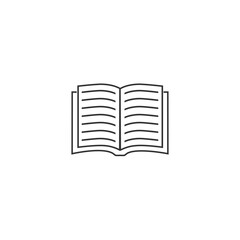 Book line icon isolated on white background. Vector flat sign