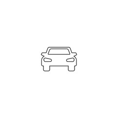 Car front simple icon. Vector illustration