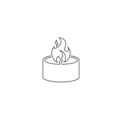 Candle icon illustration isolated vector sign symbol