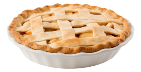 apple pie isolated on white background