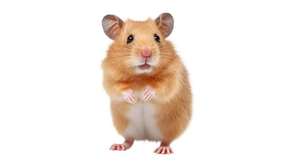 standing hamster isolated on transparent background cutout - obrazy, fototapety, plakaty