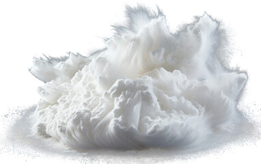 Wig Parting Powder Spreading In Air Isolated On Transparent Background PNG.