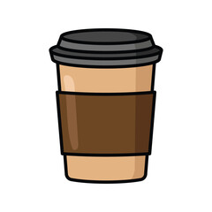 paper cup icon vector design template simple and clean