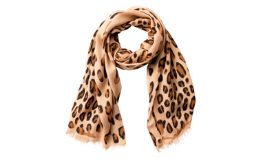Animal Print Beautiful Scarf Isolated On Transparent Background PNG.