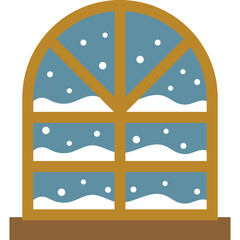 Winter Window Illustration