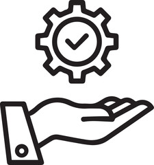 settings service is ok icon vector