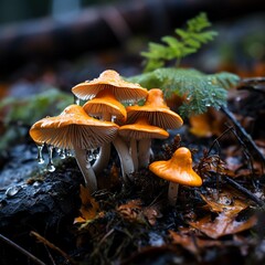 mushrooms in the forest