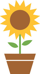 Obraz premium Sunflower plant illustration
