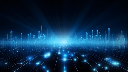 abstract blue technology communication concept.