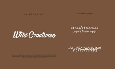 Best Alphabet Painting Paint Brush Beauty Script Logotype Font lettering handwritten.
