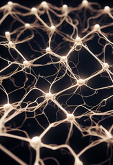 Fototapeta premium Alabaster neurons. The complex web of thought. Ivory neural network. Mapping the mind's matrix