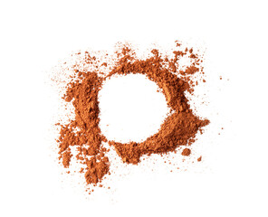 Cocoa Powder Isolated, Cacao Dust Pile, Dry Ground Cocoa Beans, Cocao Powder Pile for Chocolate