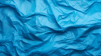 Blue Crumpled Paper Background, AI Generative