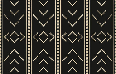 Ethnic abstract ikat art. Aztec ornament print. geometric ethnic pattern seamless  color oriental.  Design for background ,curtain, carpet, wallpaper, clothing, wrapping, Batik, vector illustration.