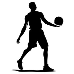 Vector of Basketball players silhouettes, Basketball silhouettes.
