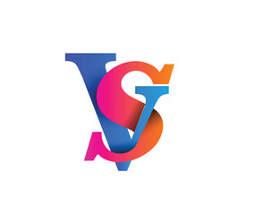 VS Versus Sign Text Typography Design Element flyer, banner design.