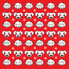 Obraz premium dogs pattern design vector 