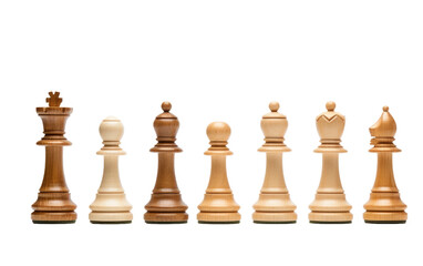 Different Color Chess Set Isolated On Transparent Background PNG.